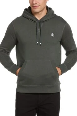 Original Penguin Black Sticker Pete Pullover Hoodie In Urban Chic