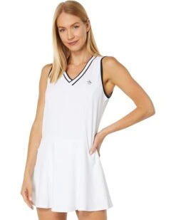Original Penguin Golf Tennis V-Neck Dress With Contrast