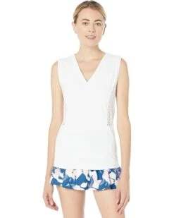 Original Penguin Golf Sleeveless V-Neck W/ Lace Inserts