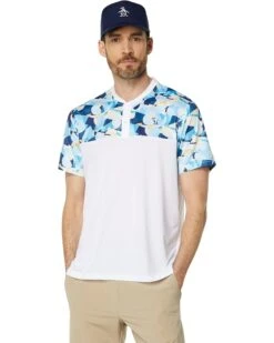 Original Penguin Golf Performance Layered Tennis Ball Print Henley