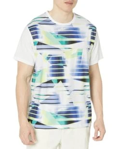 Original Penguin Golf Performance Spliced Energy Stripe Blocked Tennis Tee