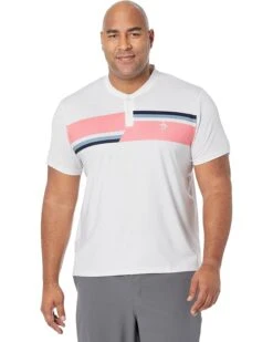 Original Penguin Golf Engineered Performance Color-Block Short Sleeve Henley