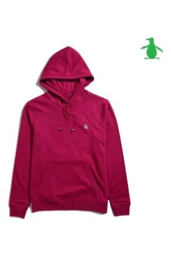 Original Penguin Red Sticker Pete Pullover Hoodie In Sangria -Original Penguin 807983s4