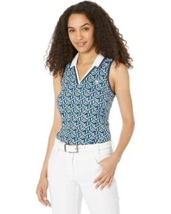 Original Penguin Golf Sleeveless Geo Print Polo