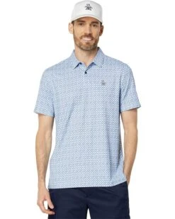Original Penguin Golf Retro Wave Pattern Print Polo
