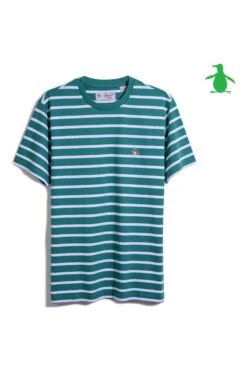 Original Penguin Green Breton Stripe T-Shirt 9 Original Penguin Green Breton Stripe T-Shirt -Original Penguin 852243s4