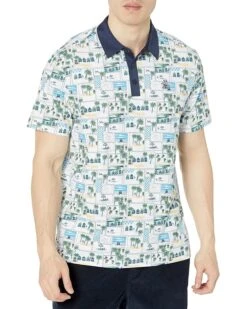 Original Penguin Golf Heritage Beach Club Print Polo