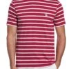 Original Penguin Red Breton Stripe T-Shirt In Sangria -Original Penguin 949213s