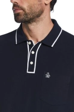 Original Penguin Blue Earl Short Sleeve Polo Shirt -Original Penguin A95329s4