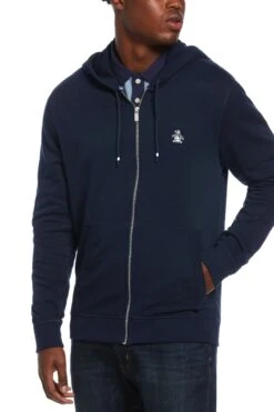 Original Penguin Dark Sapphire Black Sticker Pete Zip Hoodie