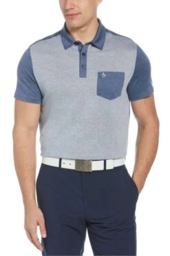 Original Penguin Blue Origional Colorblock Polo