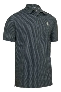 Original Penguin Black Allover Pete Printed Polo