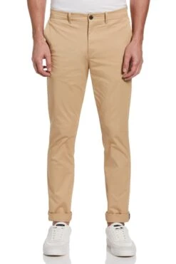 Original Penguin Slim Fit Light Brown Chinos In Travertine