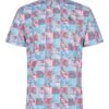 Original Penguin Pink Golf Jaspe Cubit Leaf Print Polo Shirt