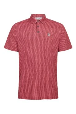 Original Penguin Red Golf All Over Pete Printed Polo Shirt