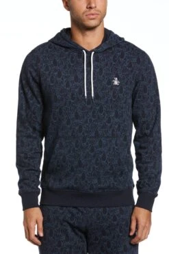 Original Penguin Dark Blue Sapphire All Over Print Hoodie