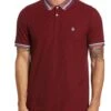 Original Penguin Red Premium Pique Polo Shirt In Cabernet -Original Penguin D48719s