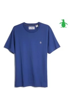 Original Penguin Blue Pin Point T-Shirt In Limoges -Original Penguin D48720s3