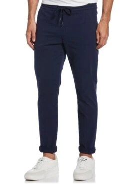 Original Penguin Dark Blue Sapphire Stretch Cotton Twill Trousers