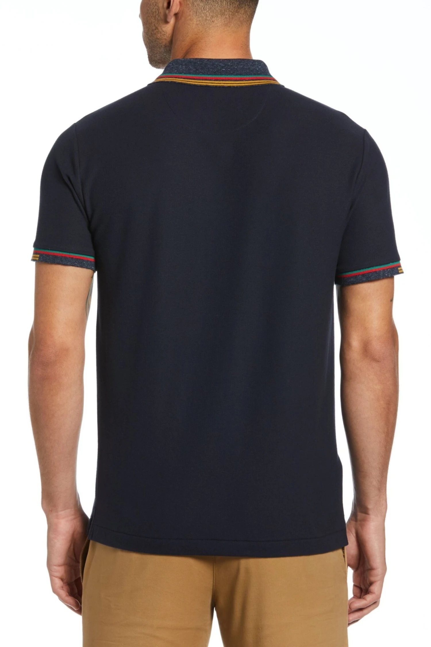 Original Penguin Blue Premium Pique Polo Shirt In Dark Sapphire 4 Original Penguin Blue Premium Pique Polo Shirt In Dark Sapphire - Image 2