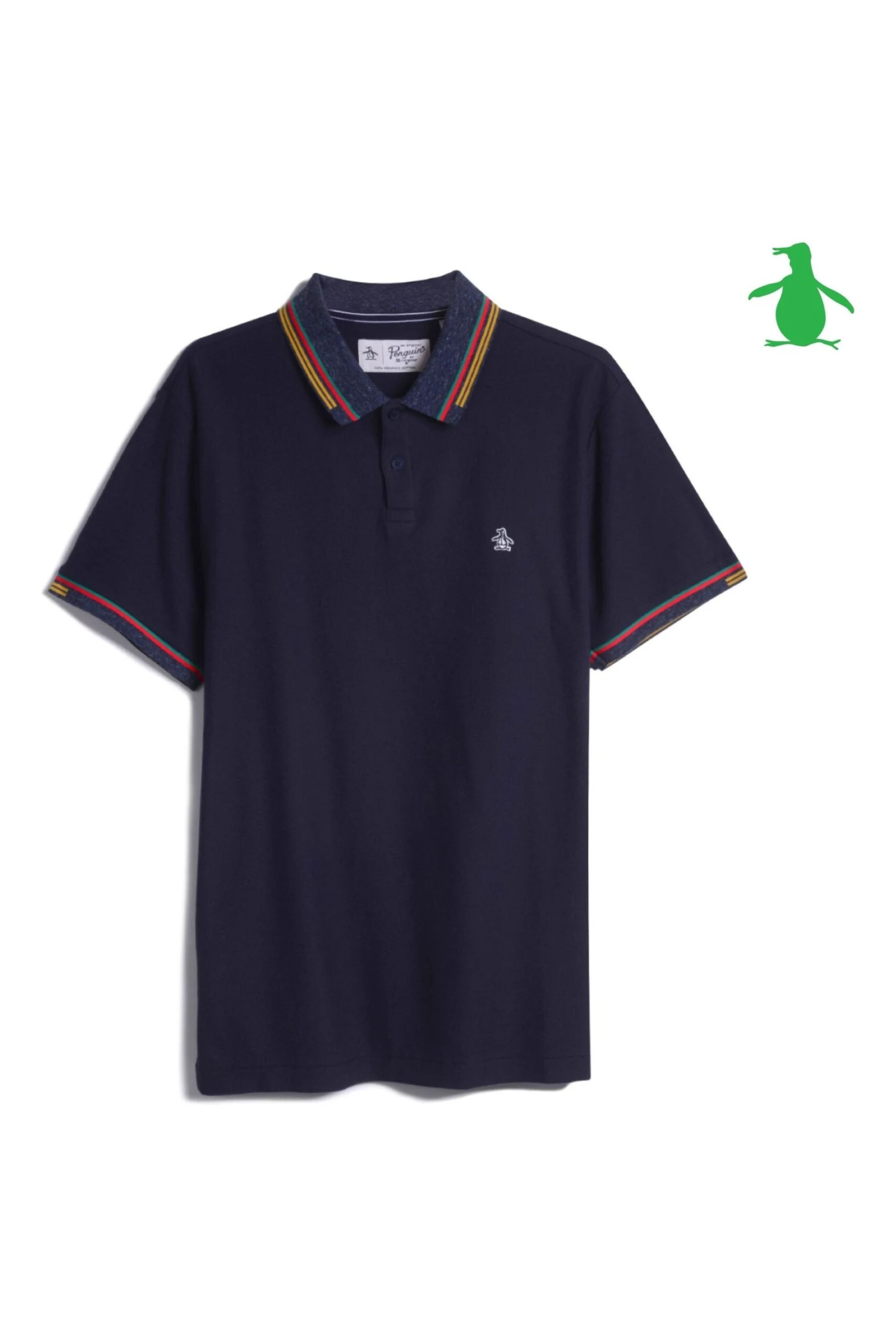 Original Penguin Blue Premium Pique Polo Shirt In Dark Sapphire 5 Original Penguin Blue Premium Pique Polo Shirt In Dark Sapphire - Image 3