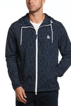Original Penguin Dark Blue Sapphire Nylon Hooded Jacket