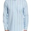 Original Penguin Blue Pete Long Sleeves Striped Shirt 1 Original Penguin Blue Pete Long Sleeves Striped Shirt -Original Penguin D89132s