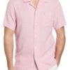 Original Penguin Pink Short Sleeve Linen Blend Shirt