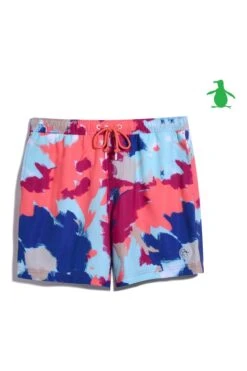 Original Penguin Camo Print Swim Shorts In Orange -Original Penguin D89141s4