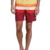 Original Penguin Multi Stripe Swim Shorts In Red