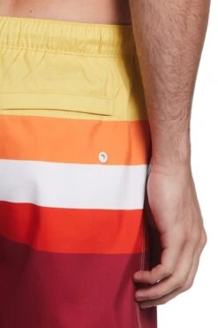 Original Penguin Multi Stripe Swim Shorts In Red -Original Penguin D89142s4