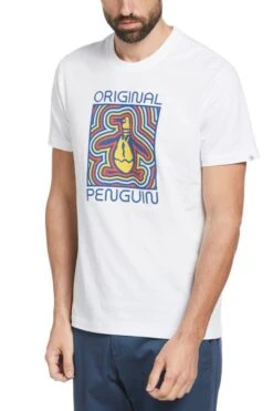 Original Penguin White Disco Pete T-Shirt