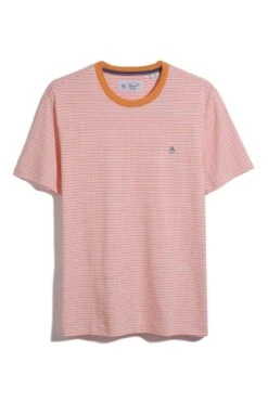Original Penguin Orange Textured Stripe T-Shirt -Original Penguin D89150s4
