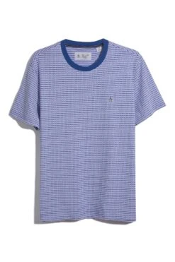 Original Penguin Blue Textured Stripe T-Shirt -Original Penguin D89152s4