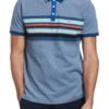 Original Penguin Blue Birdseye Jacquard Polo -Original Penguin D89154s
