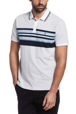 Original Penguin White Birdseye Jacquard Polo