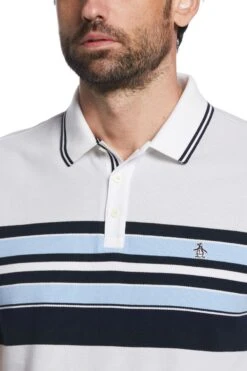 Original Penguin White Birdseye Jacquard Polo -Original Penguin D89155s3