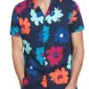 Original Penguin Blue Flower Print Short Sleeves Shirt