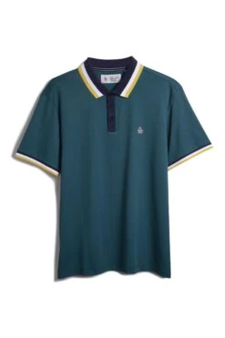 Original Penguin Blue Tipped Interlock Polo -Original Penguin D89168s4