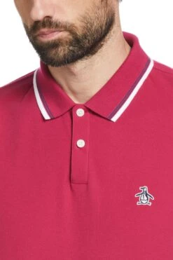 Original Penguin Red Tipped Pique Polo -Original Penguin D89169s3