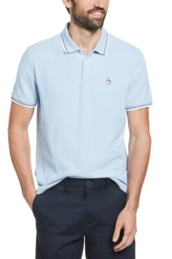 Original Penguin Blue Tipped Pique Polo