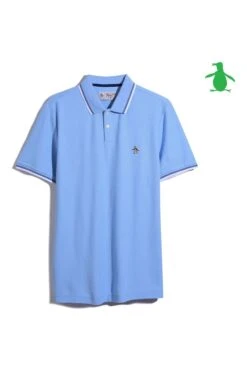 Original Penguin Blue Tipped Pique Polo -Original Penguin D89170s4