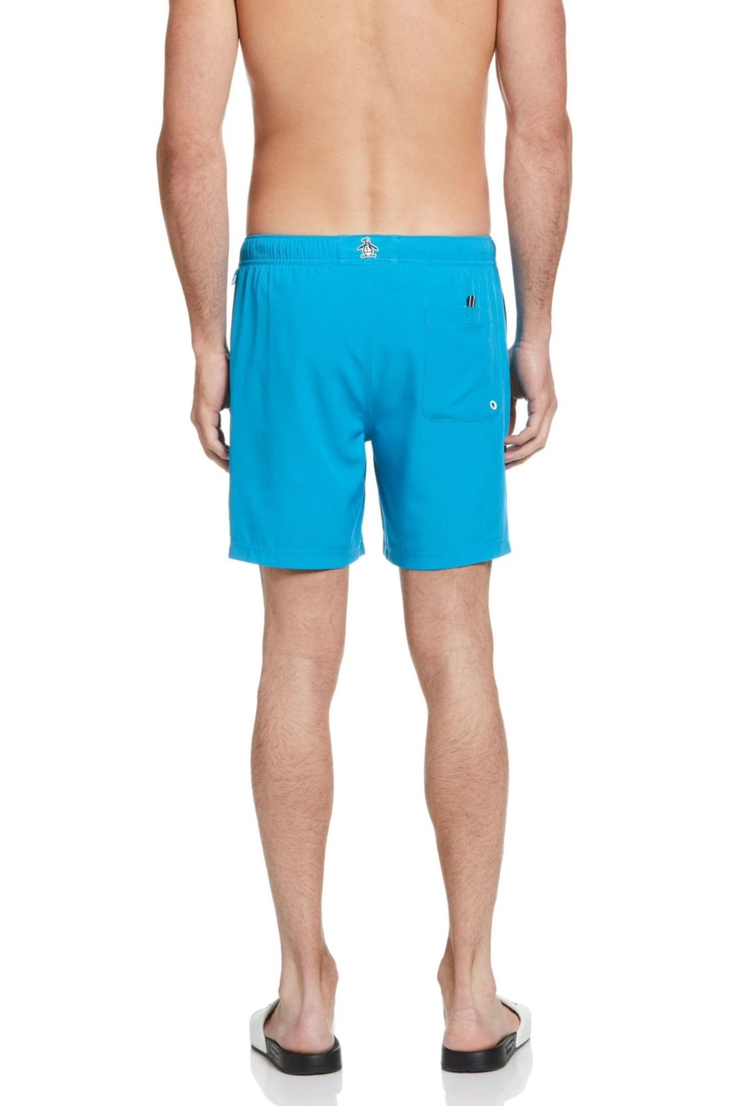 Original Penguin Poly Stretch Swim Shorts In Blue 4 Original Penguin Poly Stretch Swim Shorts In Blue - Image 2