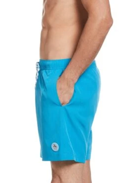 Original Penguin Poly Stretch Swim Shorts In Blue 8 Original Penguin Poly Stretch Swim Shorts In Blue -Original Penguin D89200s3