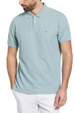 Original Penguin Daddy Pique Polo In Blue