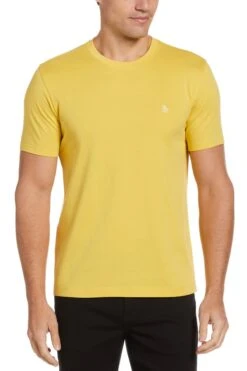 Original Penguin Pin Point T-Shirt In Yellow