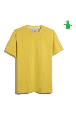 Original Penguin Pin Point T-Shirt In Yellow -Original Penguin D89205s3