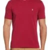 Original Penguin Pin Point T-Shirt In Sangria Red -Original Penguin D89206s