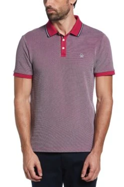 Original Penguin Red Birdseye Pique Polo Shirt