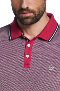 Original Penguin Red Birdseye Pique Polo Shirt 8 Original Penguin Red Birdseye Pique Polo Shirt -Original Penguin D89212s3